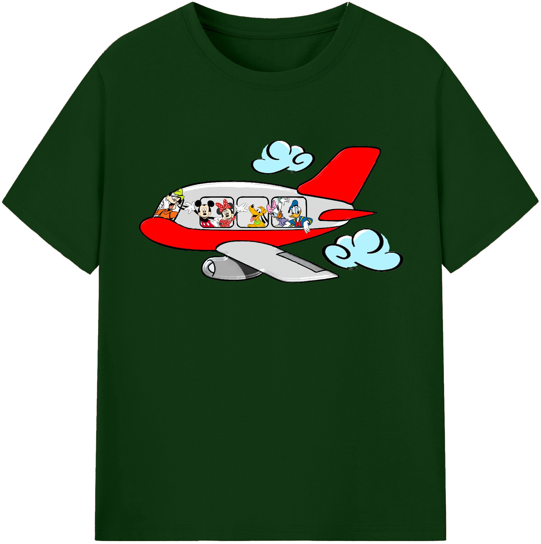 （画像用） ミッキーマウス Mickey Mouse 綿100％半袖Tシャツ（フロントプリント）